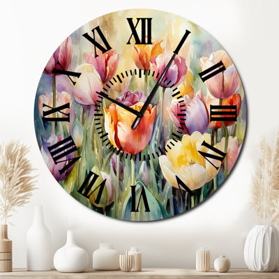 Horloge murale Garden Of Tulips