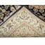 Tapis oriental noir traditionnel à motif floral indo-nain 5 x 8-1588431963