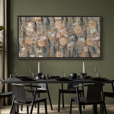 «Abstract Plant Botanical Modern Rustic», impression sur toile encadrée surdimensionnée