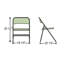 Chaise pliante en acier à double charnière 200 Series Premium-1007700125