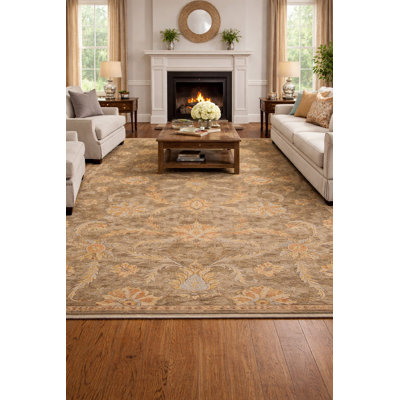 Tapis oriental moderne brun clair 8X11