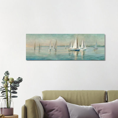 " Sailboats at Sunrise " Painting