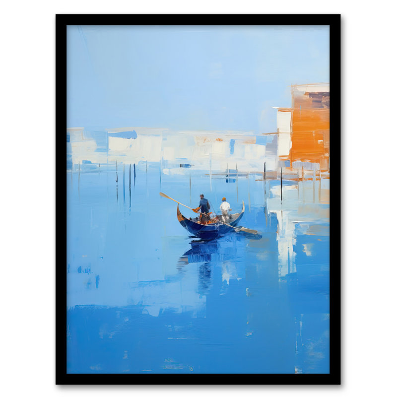 Venice Visions Grand Canal Gondola Blue - Single Picture Frame Print