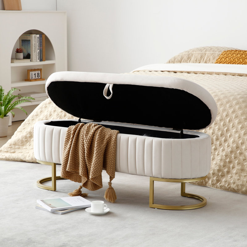 Storage Bedroom Bench, Beige