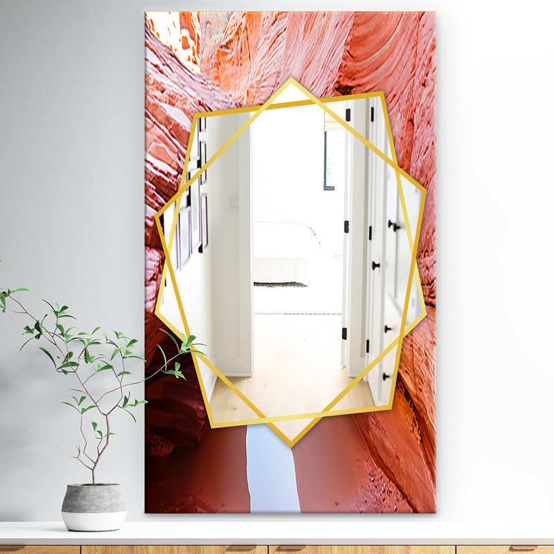 Miroir d'appoint, H 39,4 po x l 29,5 po, Abstrait 2