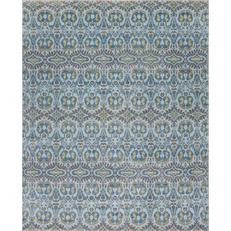 Vogue Hand Knotted Wool Area Rug, Rectangle 4' x 6'
