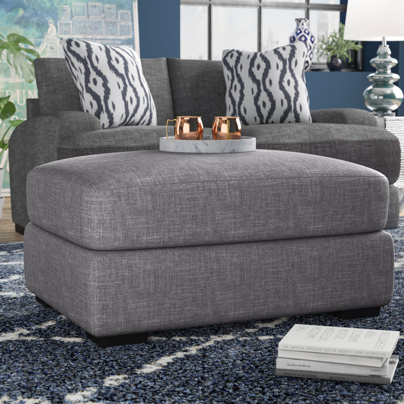 Repose-pieds Avianne, Gris graphite 100 % polyester