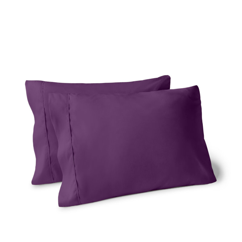 Soft Microfiber Pillowcase Set, Plum, 2 Standard Pillowcases