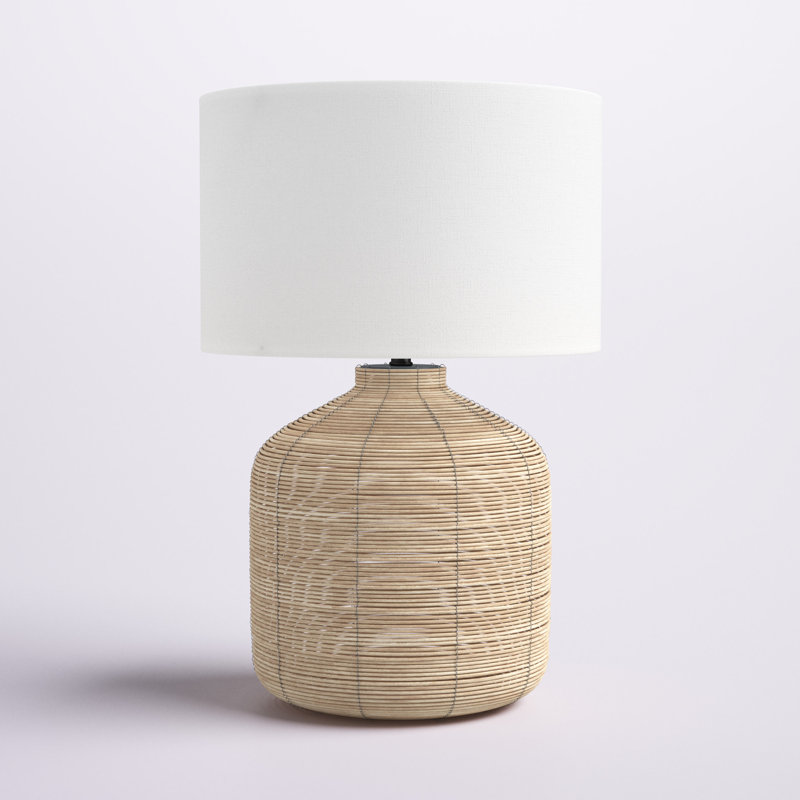Lampe de table Northport, Rotin naturel, H 26,5 po x l 17 po x P 17 po