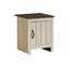 Table d'appoint, H 22 po, table de bout, rangement, table de chevet, chambre à coucher, salon, stratifié beige, stratifié chêne foncé, contemporain