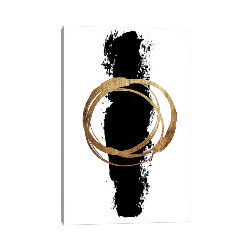 «Circle and Line» par Kubistika, reproduction d'art sur toile tendue, H 18 po x l 12 po x 1,5 po
