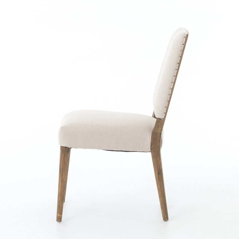 Kurt Upholstered Dining Chair, Natural, Unfinished Linen