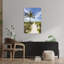 Chemin vers le paradis, impression paisible, palmier abstrait, art mural côtier-138344755