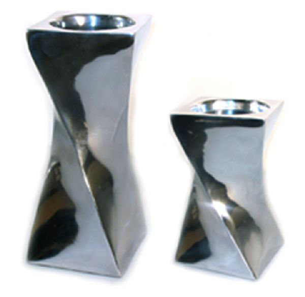 Aluminum Candlestick, 25 cm