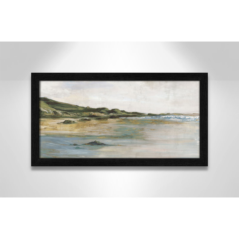 Impression «Tide’s Edge» par Casa Fine Arts, Noir, noir, noir, noir, Reproduction encadrée sans passe-partout