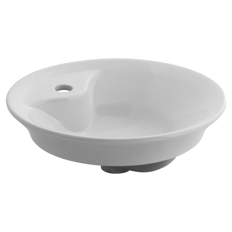 American Standard 17.75'' Ceramic Circular Bathroom Sink, White