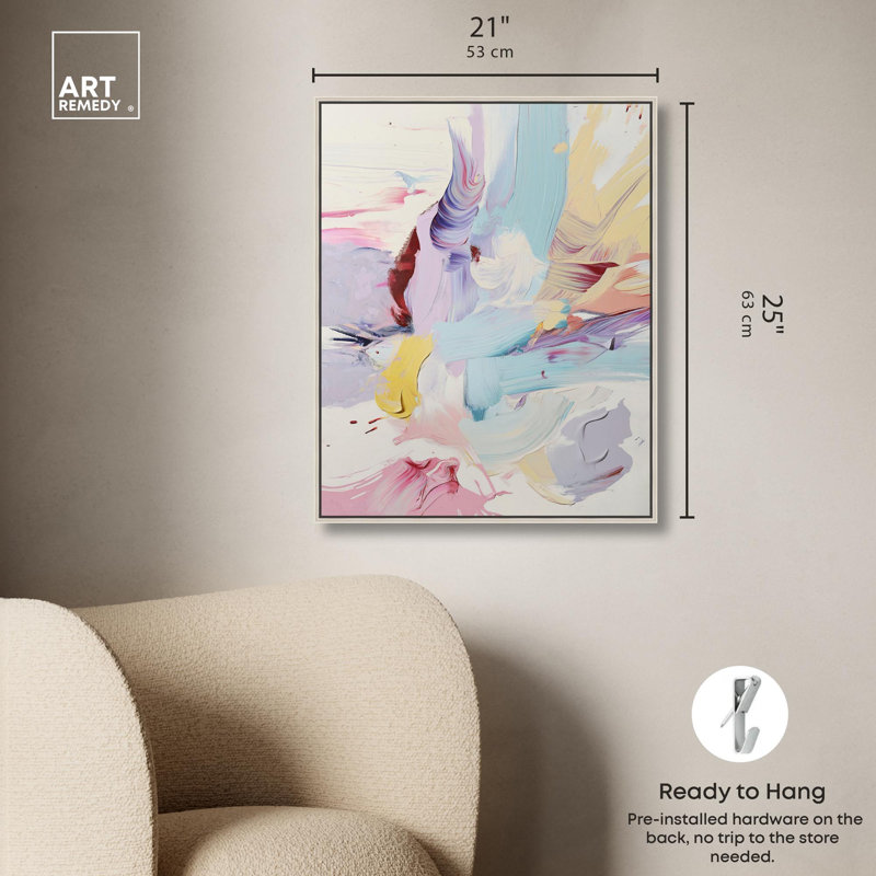 Toile Hues of Infinity II par Art Remedy, H 25 po x l 21 po, Cadre flottant argenté