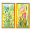 «Green Field with Red Blossoming Bush», ensemble de 2 peintures sur toiles-1951453266-1951453264