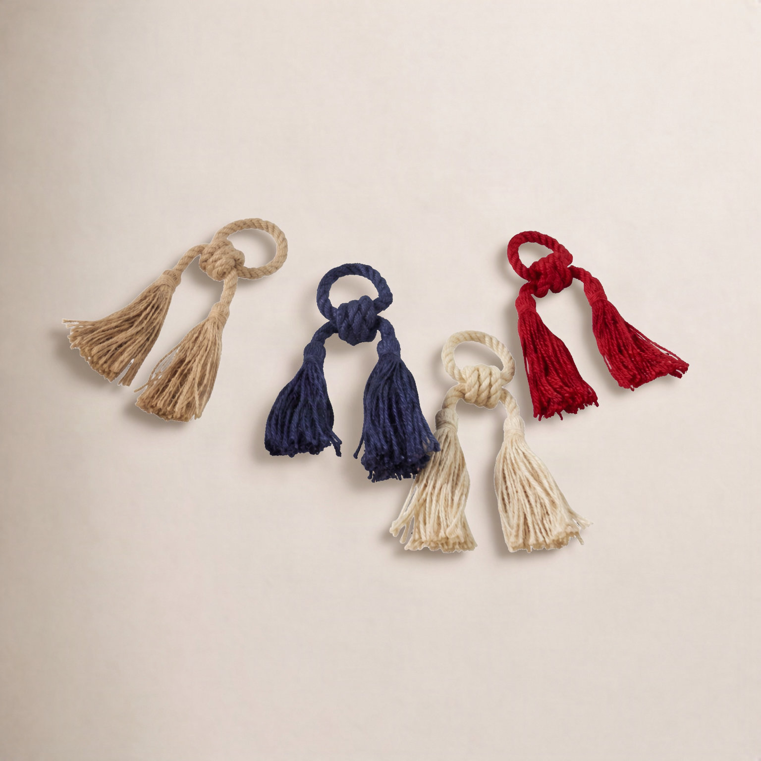 Harrietta Jute Napkin Ring, Ivory