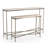 Morefield 48" Console Table In Modern Ivory Travertine Top On Iron Base