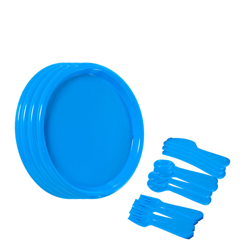 Beaudoin Piece Dinnerware Set - Service for 4, Blue