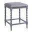 Tabouret de comptoir 26 po en bois d'acacia massif avec siège rembourré pour la cuisine, l'îlot et le bar-1964309108-1964309106