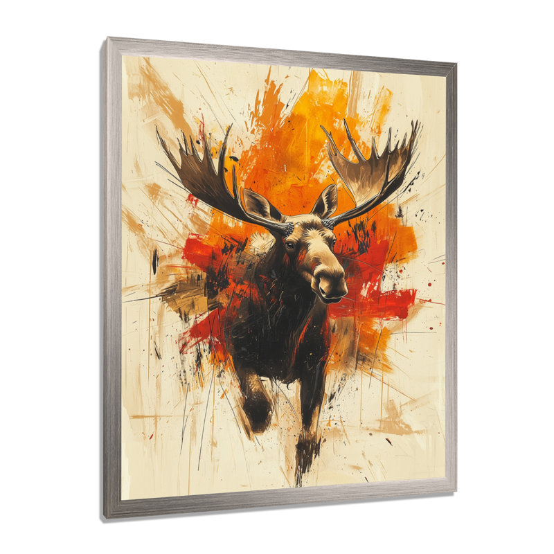 Gilma - animaux, art mural sur toile, Impression d'un seul cadre photo, Argent argent, H 40 po x l 30 po