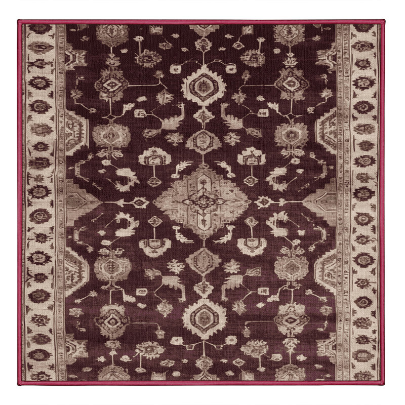 Machine Washable Overdyed Brown Area Rug, Rectangle 2' x 3'