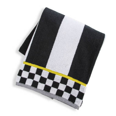 MacKenzie-Childs  Covent Square Black & White Bath Rug