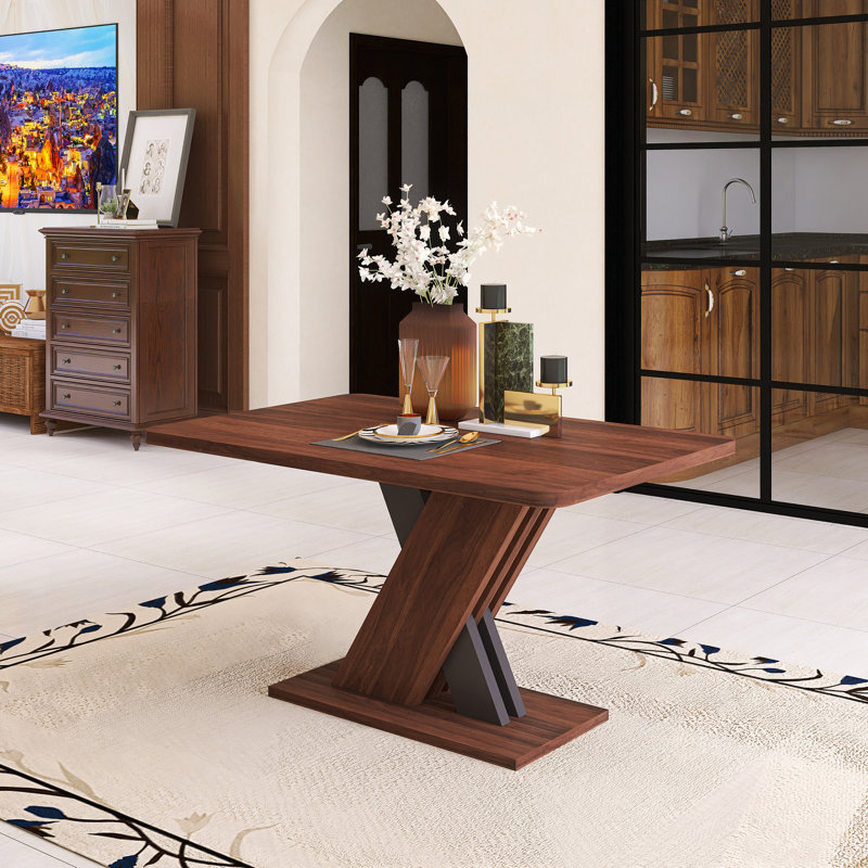 70.87" Multifunctional Extendable Rectangular Dining Table