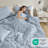 Bailey Blue Diamond Pucker Woven Wrinkle Resistant 4-Piece King/Cal King Comforter Set-110406106-110406105
