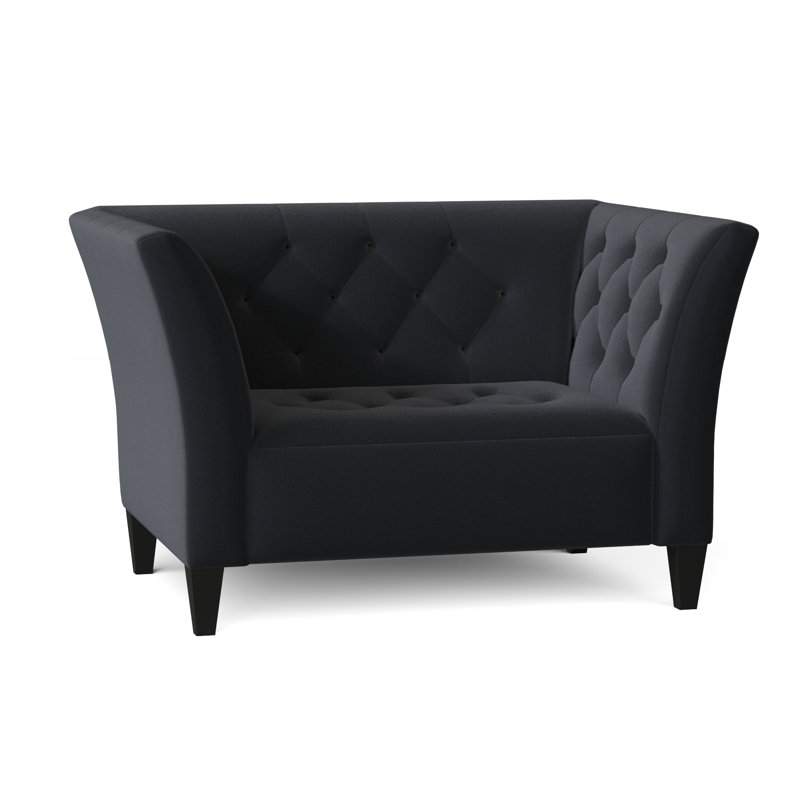 Carruth Upholstered Armchair, Gypsy Navy Performance Microfiber
