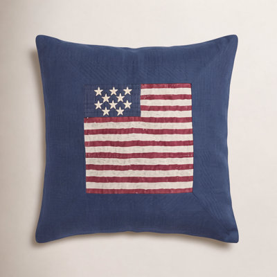 Embroidered Linen Throw Pillow