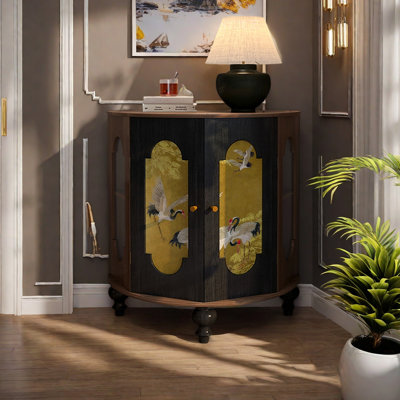 Élégante armoire d'appoint multifonctionnelle en bois massif