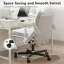 Chaise de bureau à pieds croisés avec accoudoirs rabattables et siège large, chaise de bureau ergonomique en tissu -1245010626