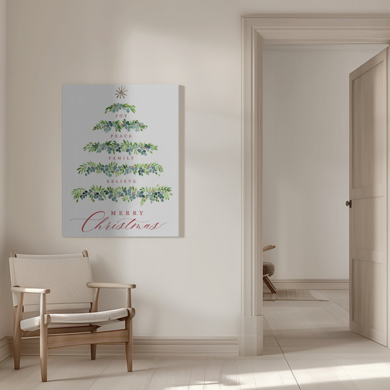 "Christmas Tree of Wish", art mural sur toile tendue, H 16 po x l 12 po
