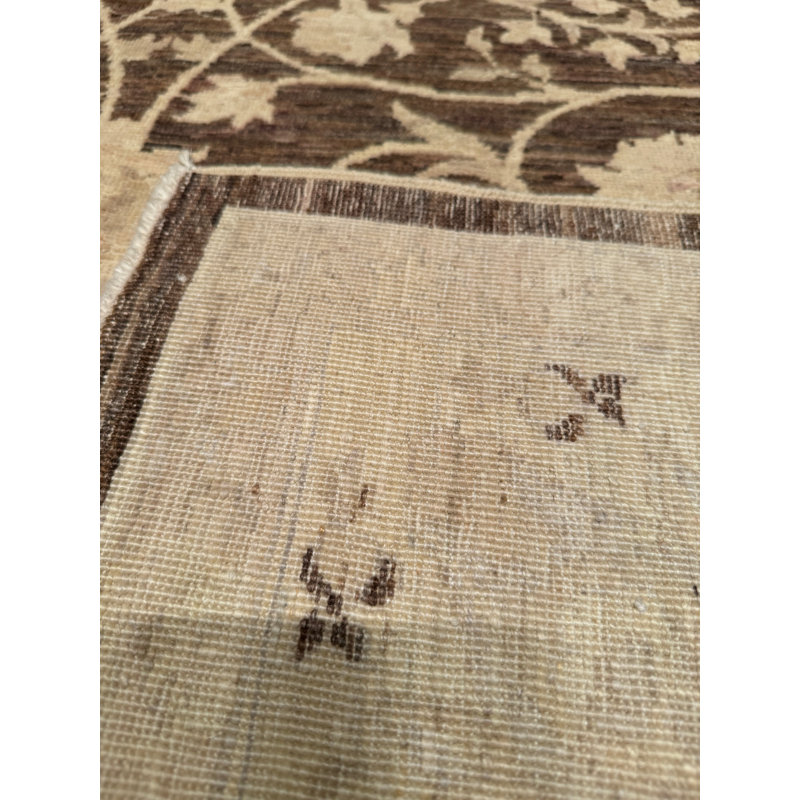 Tapis en laine et coton crème noué à la main Original Original