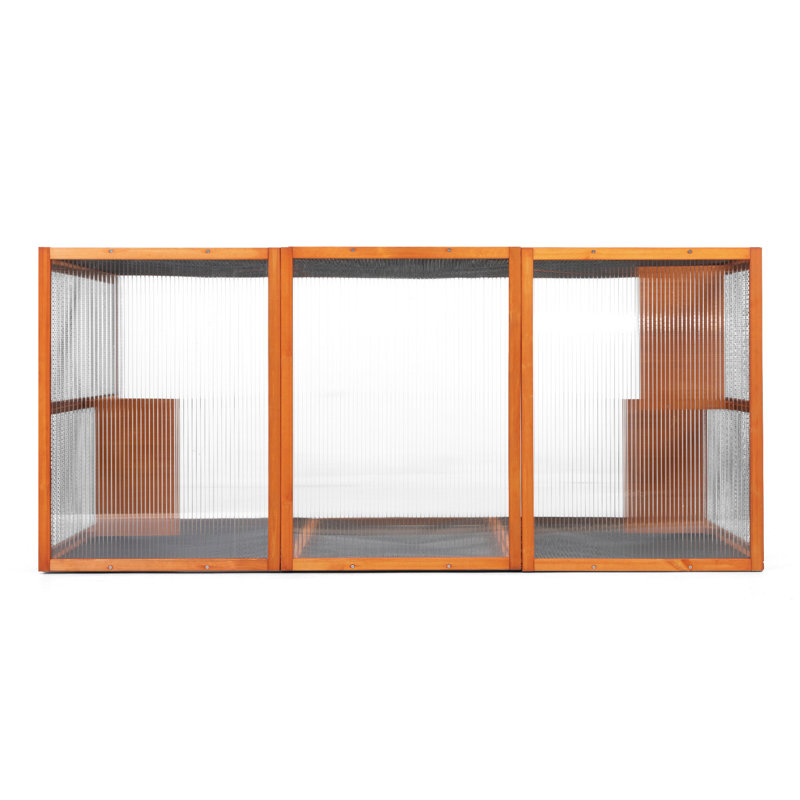 Cabine pour chat détachable avec toit imperméable et 3 plateformes de saut - Plateforme de divertissement pour chenil orange
