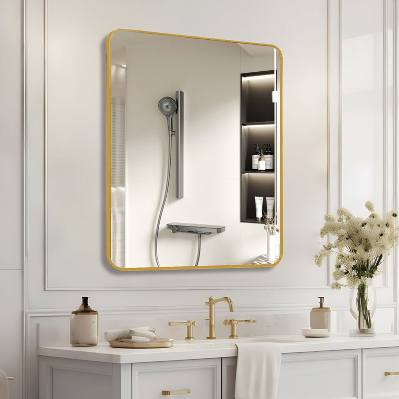 Miroir de salle de bain 36 "x 36", Doré