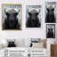 Portrait de yaks noir et blanc III, reproduction d'art sur toile-257274384-257274385