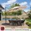 Parasol rond en porte-à-faux beige 11 pi Yatra, sans base-924852047