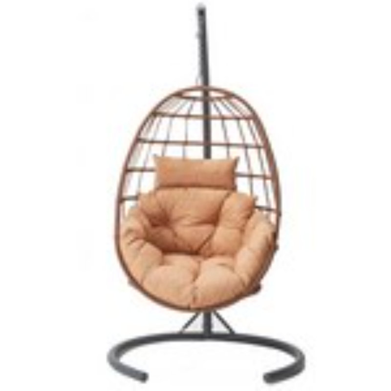Raymondville Swing Chair with Stand, Brown