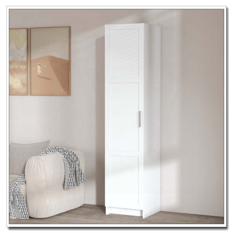 Armoire de rangement haute et étroite, Noir