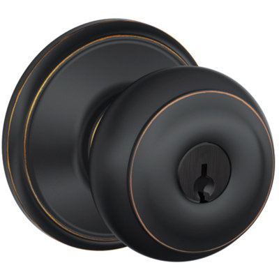 Bouton de porte à clé avec rosette Georgian