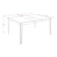 Ensemble de table et chaises de cuisine 7 pièces comprenant une table de salle à manger rectangulaire avec piédestal et 6 chaises de salle à manger en similicuir, 42 x 72 pouces, cappuccino-1425940403-1425940402-1425940413