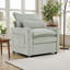 Fauteuil d'appoint moderne à une place avec poches de rangement, revêtement moelleux moelleux, capacité de poids de 300 lb-126539449