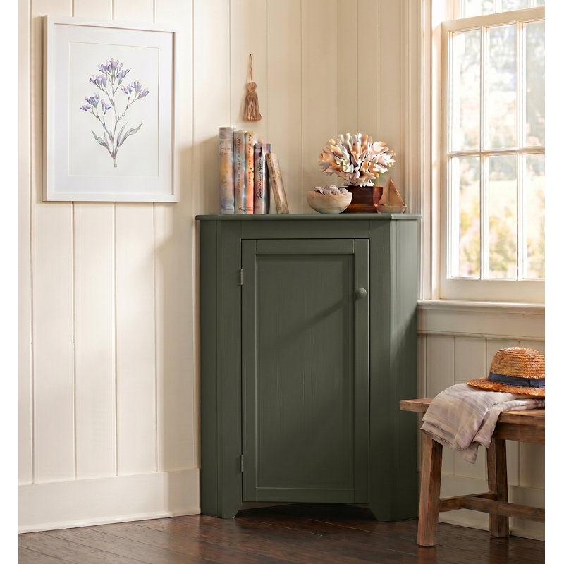 Rowan Corner Cabinet, Olive Green