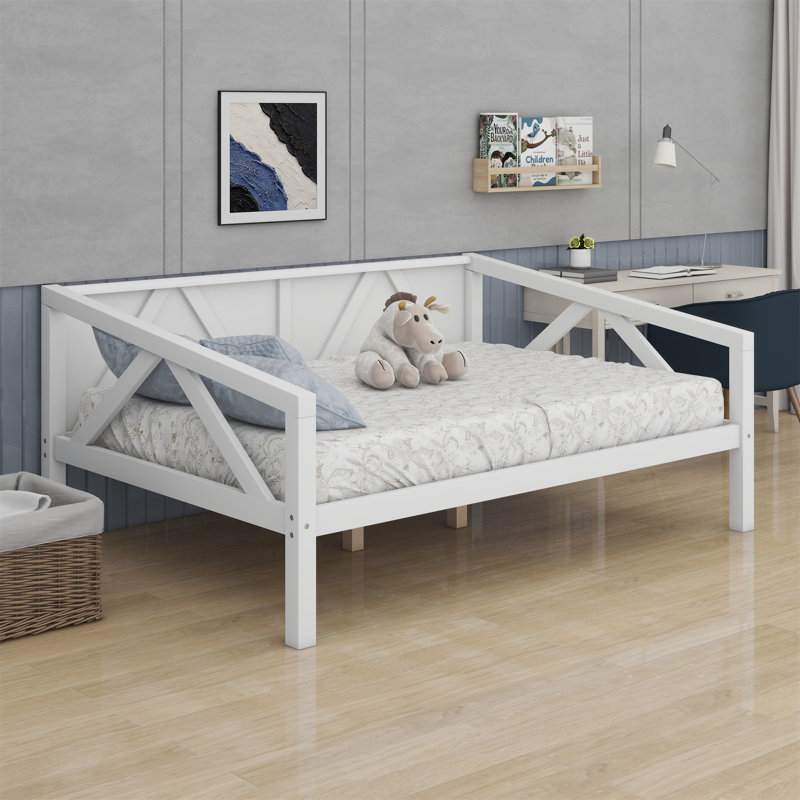 Daybed With Wood Slat Support, White