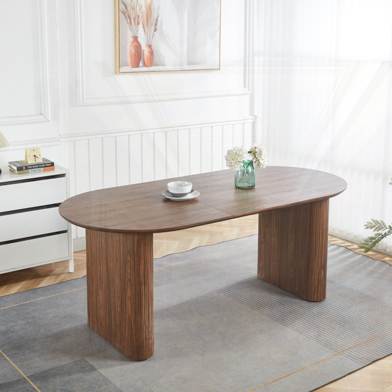 Table de salle à manger extensible, Noyer
