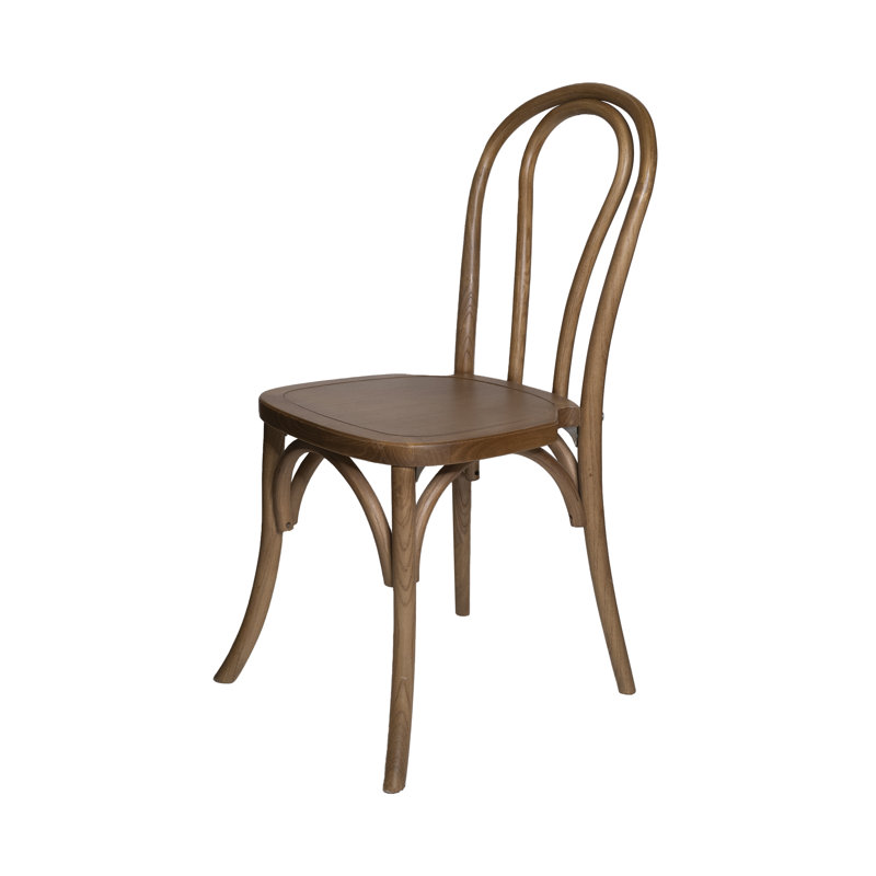 Chaise en bois cintré , Noyer foncé